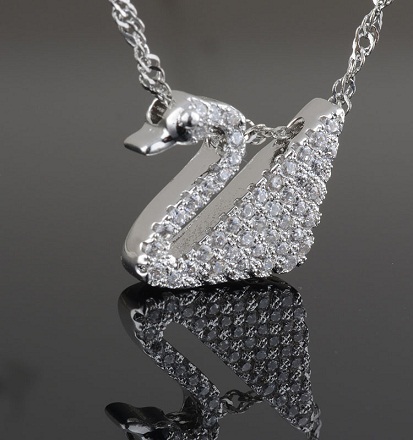 Designer Diamond Swan Locket