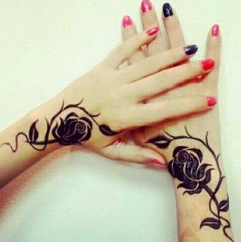 Rose Flower Mehndi Design