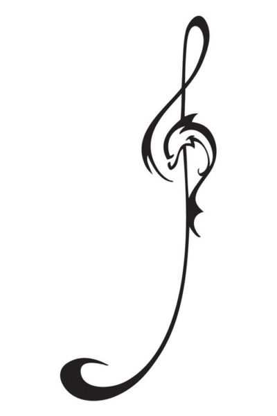 Delfin med et musiksymbol