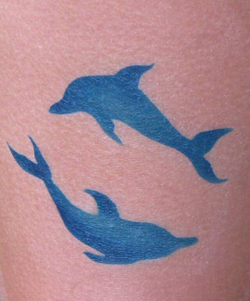 Enkle blå delfiner