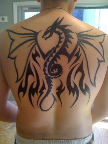 Wings Dragon Tattoo Design fiúknak