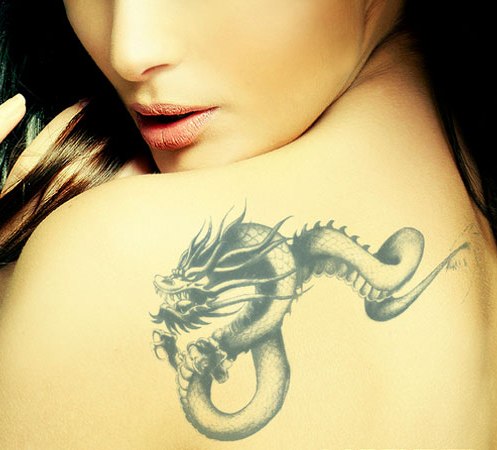 sárkány tetoválás minták nőknek