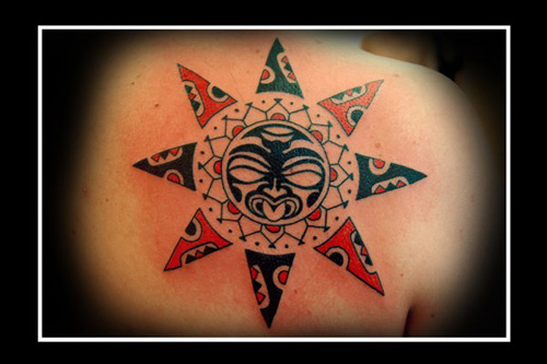 Sun Maori Tattoo Designs for Girls