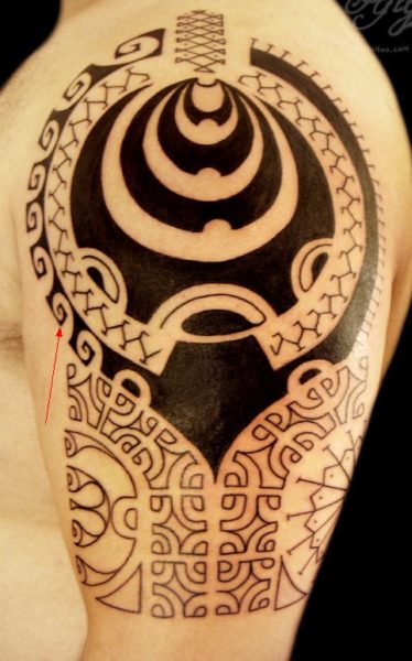 Ocean Maori Tattoo Design férfiaknak