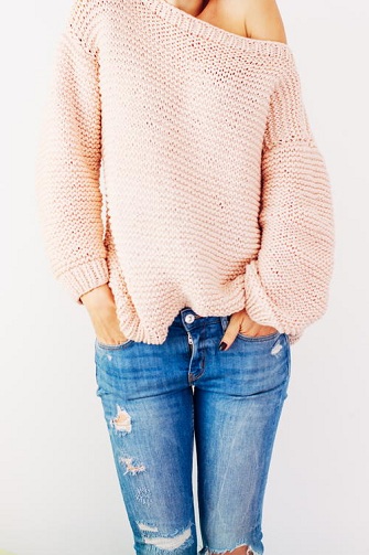 Peachy Keen strikket sweater