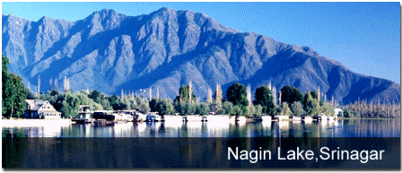 A Nagin -tó gyönyörű helyei Srinagarban