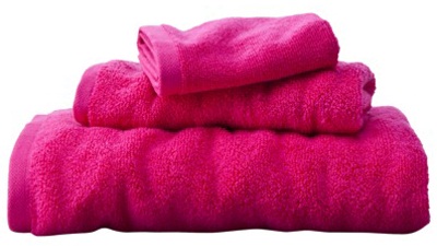 Flammende lyserødt håndklædesæt