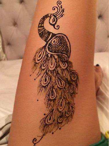 Påfugl Mehndi på armen