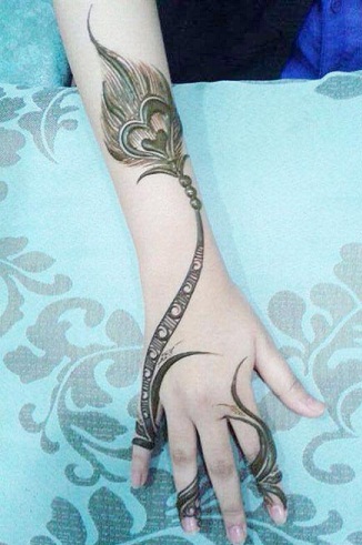 Tribal Peacock Feather Design