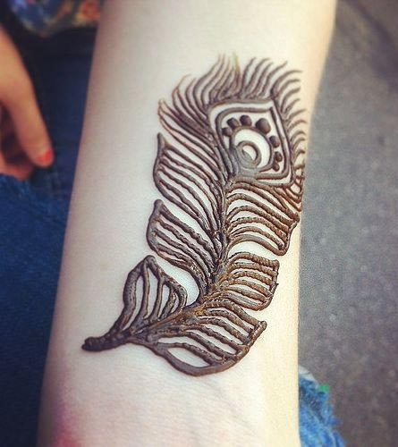 Påfugl Henna Design