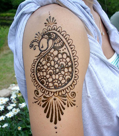 Påfugl Mehndi Design
