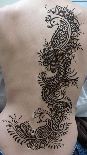Påfugl Mehndi Design