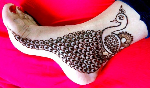 Påfugl Mehndi Design