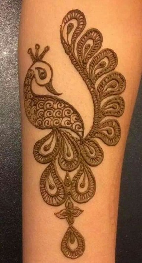 Lille påfugl Mehndi Design