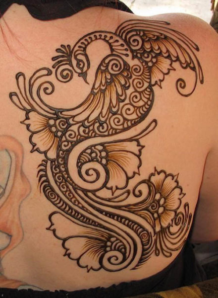 Påfugl Mehndi Design