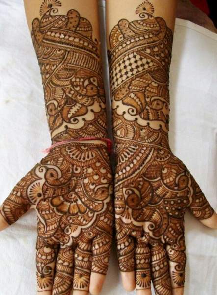 Menyasszonyi páva Mehndi Design