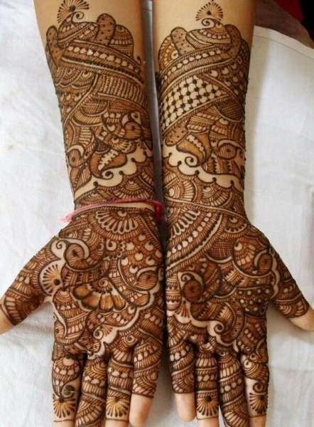 Brude påfugl Mehndi Design