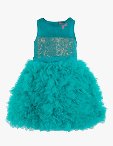 Aqua Blue Party Wear Frock