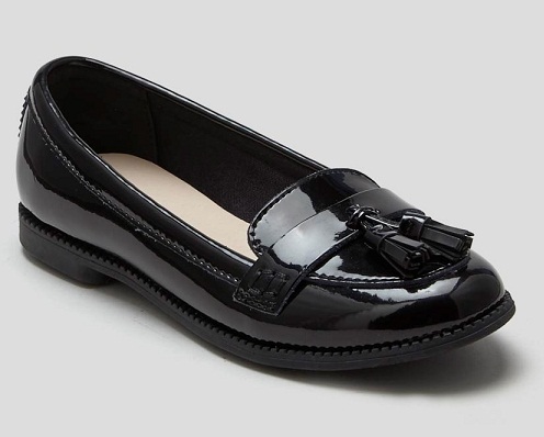 Loafers stílusú iskolai cipő lányoknak