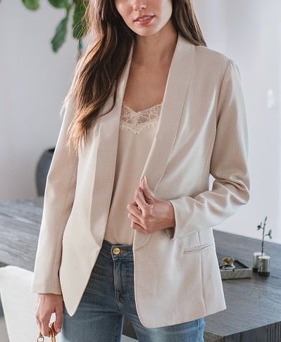 Cream Boyfriend Blazer til kvinder