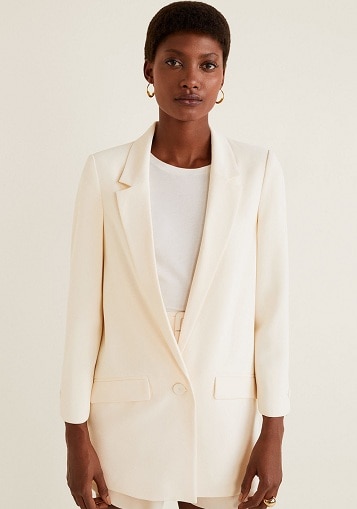 Longline Cream Blazer til kvinder
