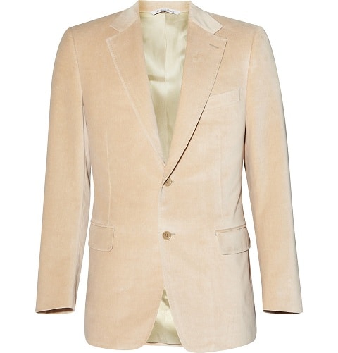 Cream Velvet Blazer Mænd