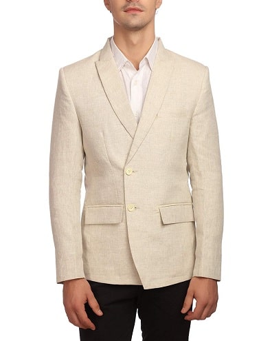 Blazer i linnecreme