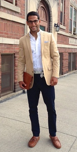 Cotton Cream Blazer til herrer
