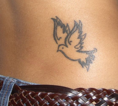 Dove Hip Tattoo