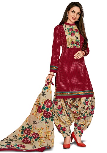 Pandzsábi nyomtatott Salwar öltöny