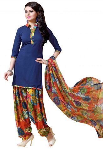 Blomsterprint Salwar Suit