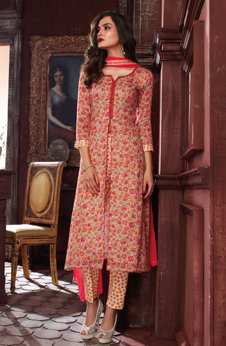 Bomuldstrykte Salwar Kameez designs