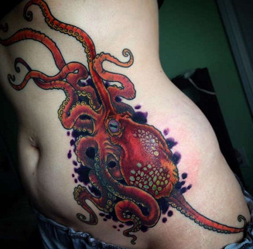 Octopus mave tatovering