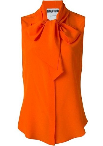 Ærmeløs orange dametrøje