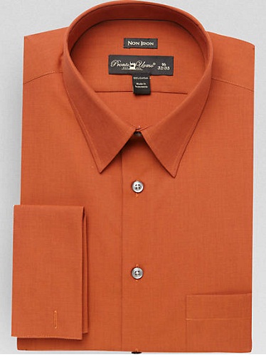 Burnt Orange French Placket Herre -skjorte
