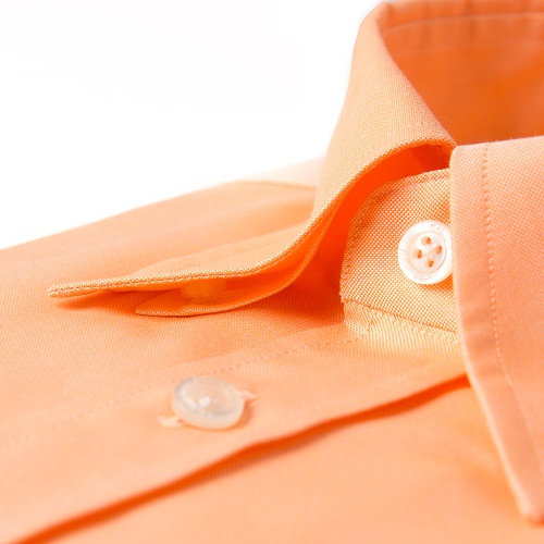 Skjult Button Down Collar Orange Herreskjorte