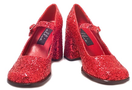 Røde Glitter Party Wear Sko til Kvinder
