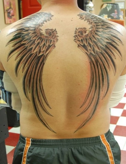 Tribal Wings Tattoo