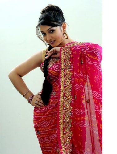 Pink Color Pure Crepe Bandhani Saree