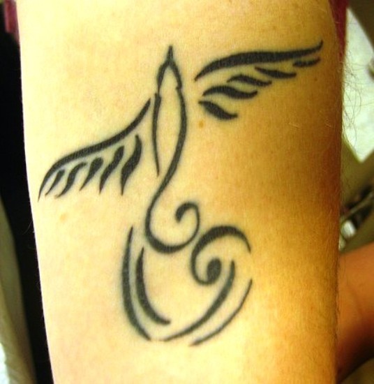 Underarm Bird Tattoo Design