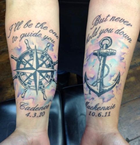 Nautical Matters Underarm Tattoos