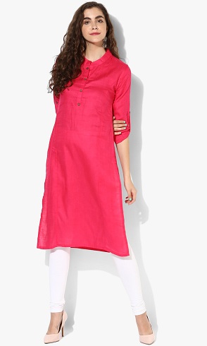 Pink tekstureret Kurta