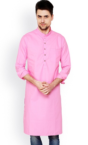 Pink Kurta til mænd