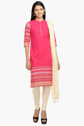 Pink Self-Pattern Kurta