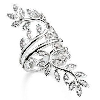 Spreading Leaf Silver Ring til piger