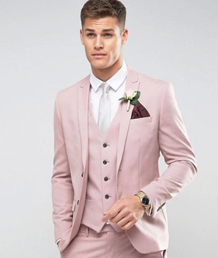 Pink Tailored Blazer Mænd