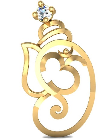 Om Ganesha Gold Locket Designs til mænd