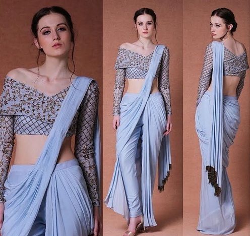 Double Wrap off skulderbluse design