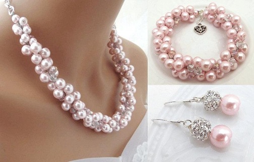 Chunky Pink Pearl Set