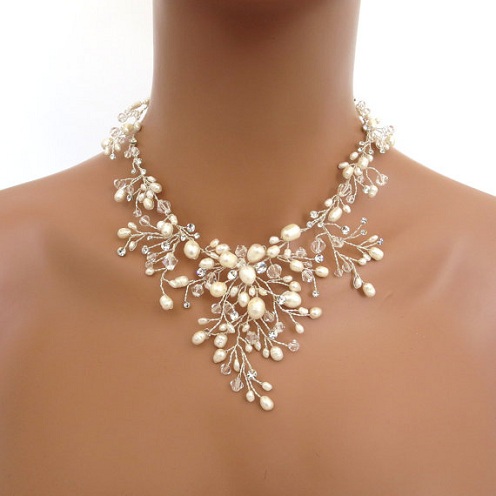 Pearl Swarovski bryllupssæt